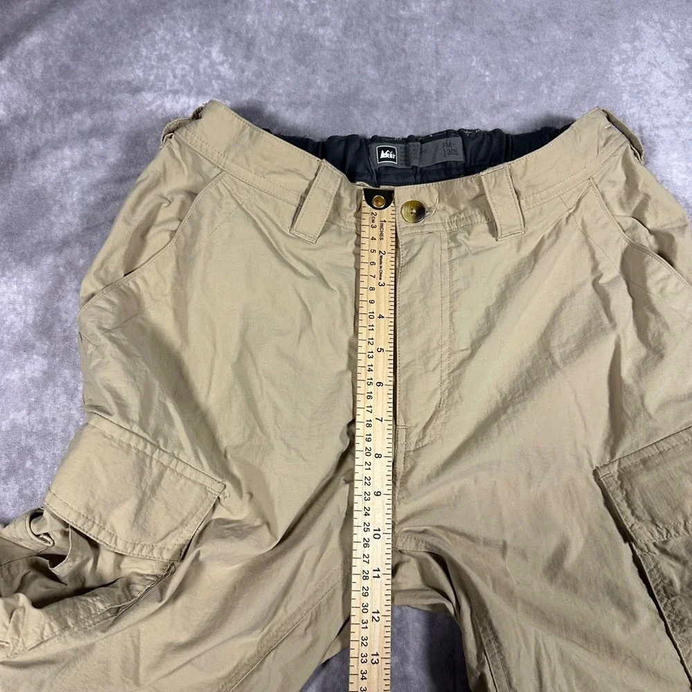 REI Sahara Convertible Cargo Pants Mens 28x30 Khaki Tan Hiking Zip Off Outdoor